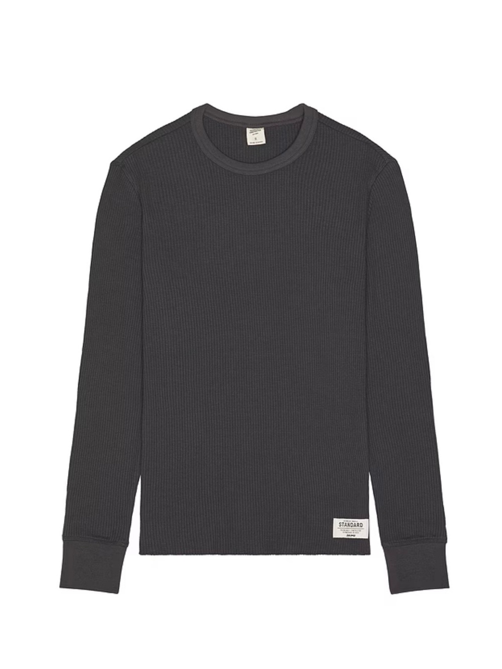 SKIMS Men's Midweight Waffle Long Sleeve Shirt Graphite Gray XXL Oversized - Picture 11 of 12